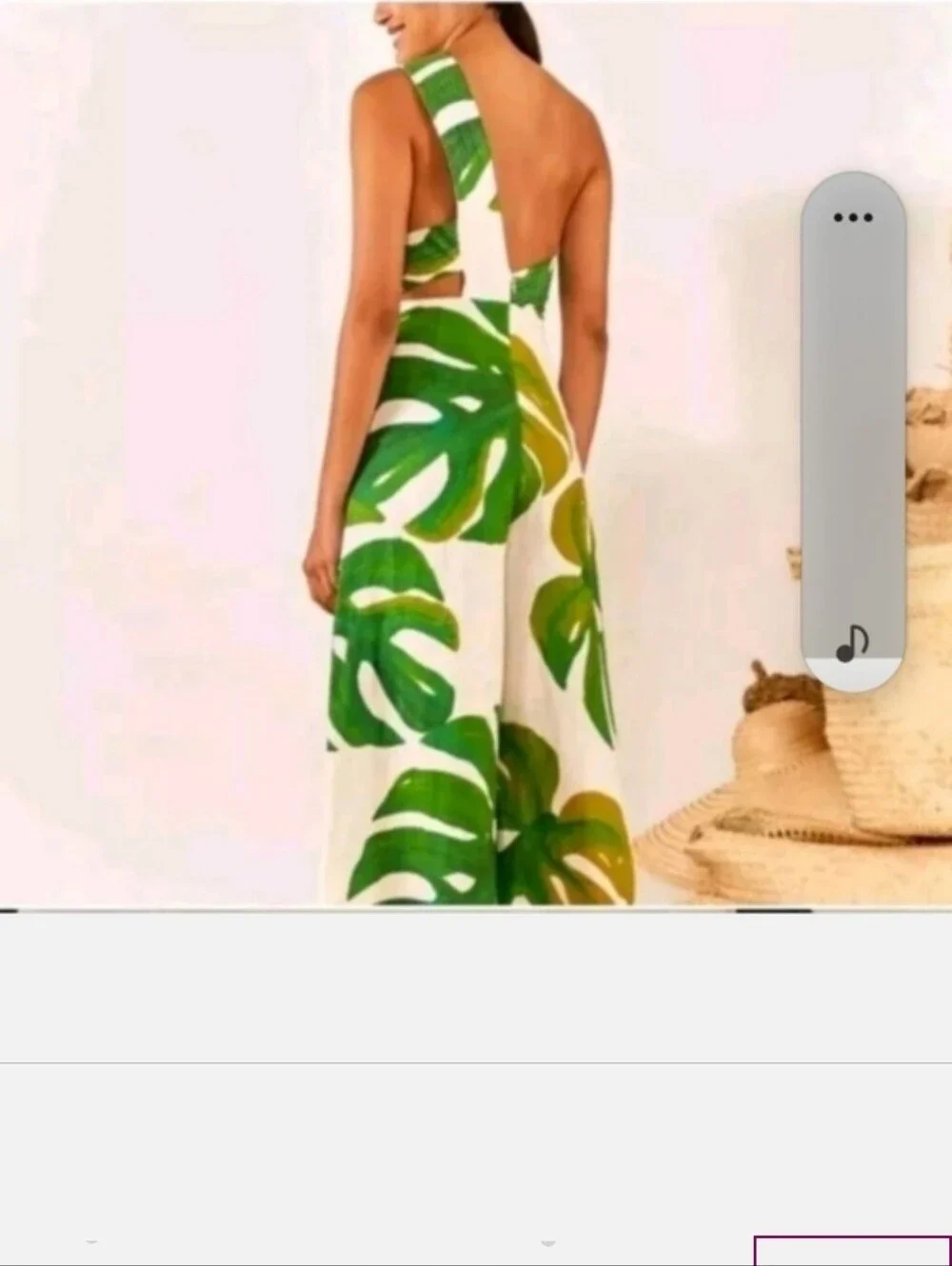 FARM Rio One Shoulder Leaf Jumpsuit